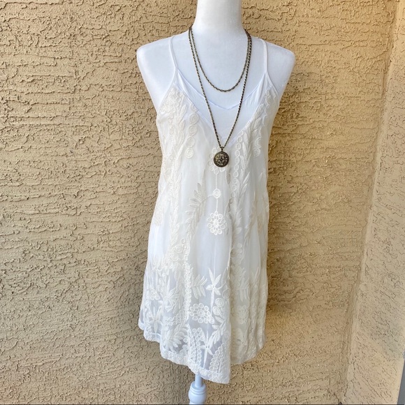 Language, Anthro | Dress w/Lace & Embroidery - Picture 2 of 7